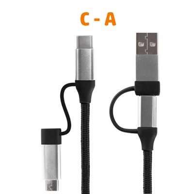 USB töltőkábel, 4in1, 1.5m - USB MULTI